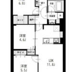 扇サンハイツ721間取図