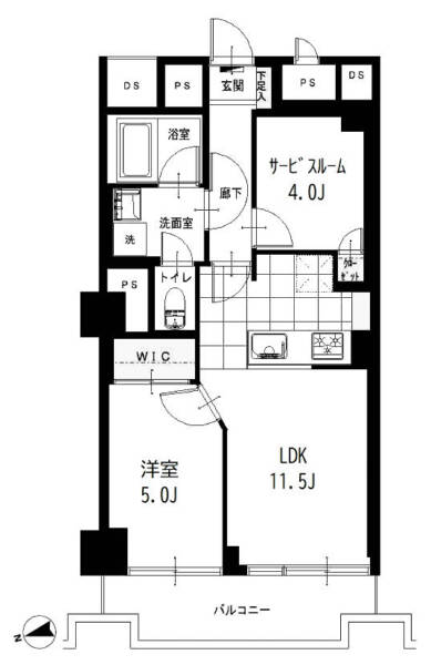 ニューハイツ大森308間取（１SLDK）