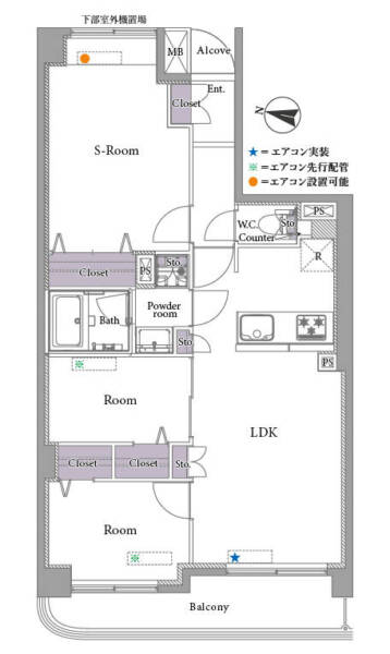 ダイアパレス亀有３305間取（3LDK）