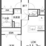 竹の塚ガーデンハウス702間取図