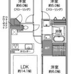 ブロッサムコートむさし野704間取り