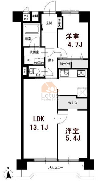 シャンボール尾久504間取図