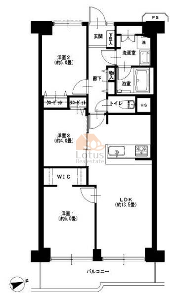 ハイラーク船堀1030間取図