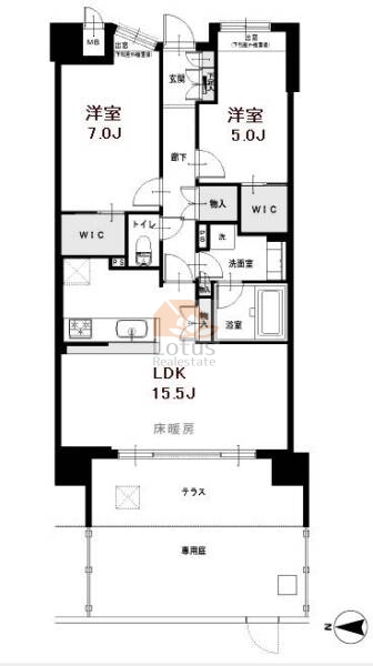 アデニウム田端102間取図