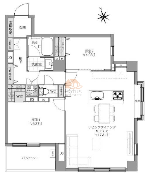 パークハイム西荻402間取図