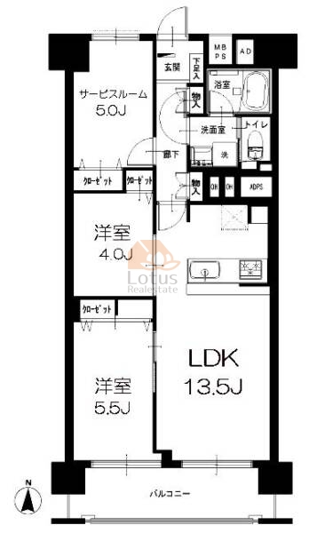 中野本町マンション708間取図