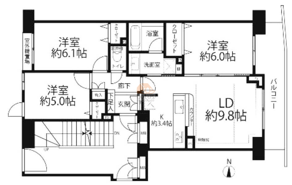 ブロッサムコートむさし野216間取図