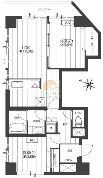 タック曳舟801間取図