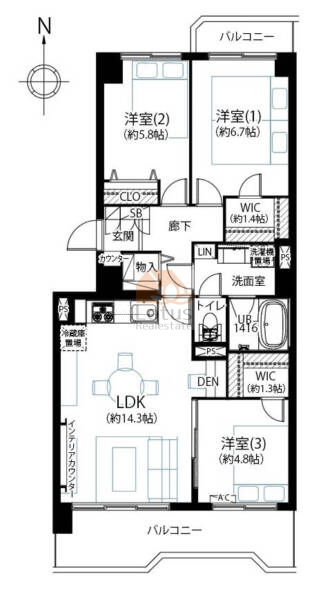 シティコープ光が丘307間取図