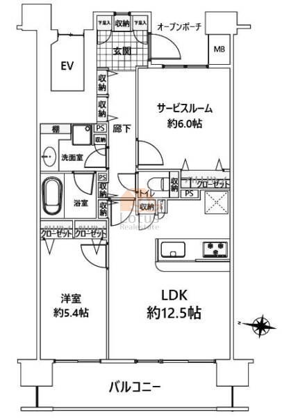 レーベンハイム亀戸シャリテ202間取（1SLDK）