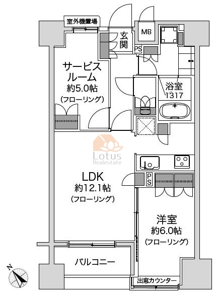 レックス立石レジデンス303間取（1SLDK）