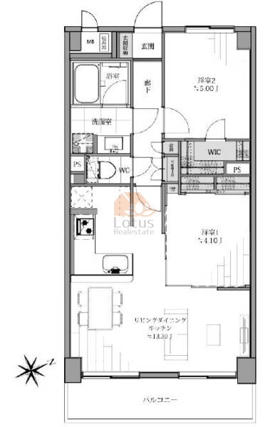 藤和シティホームズ本郷404間取図