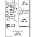 ナイスパークステイツ東陽町仙台堀川公園1308間取り