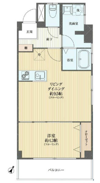 北品川フラワーホーム6階間取図