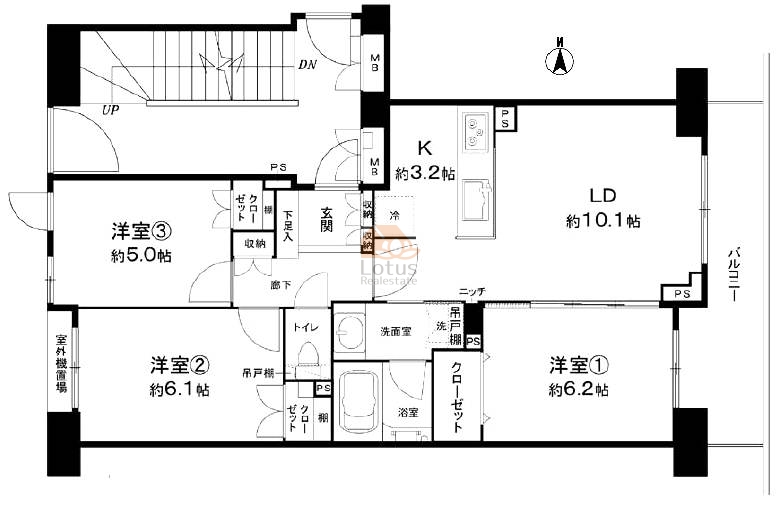 ブロッサムコートむさし野511間取図