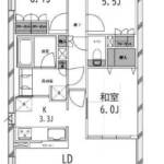 レーベン北千住エアクロスタワー201間取り