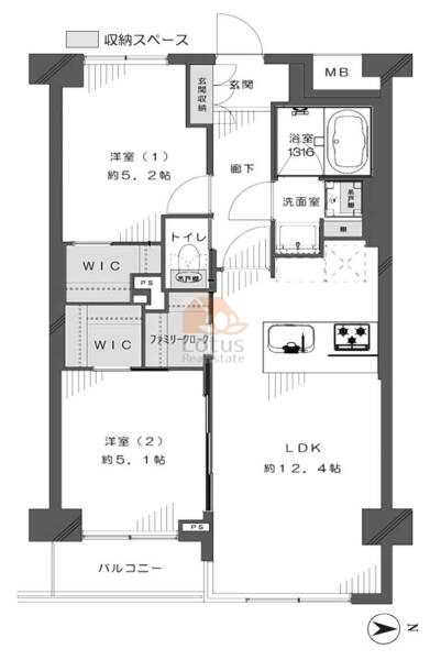 メイツ向島302間取図