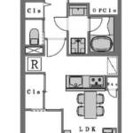 ライオンズマンション言問407間取図