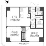 秀和新川アネックス404間取図