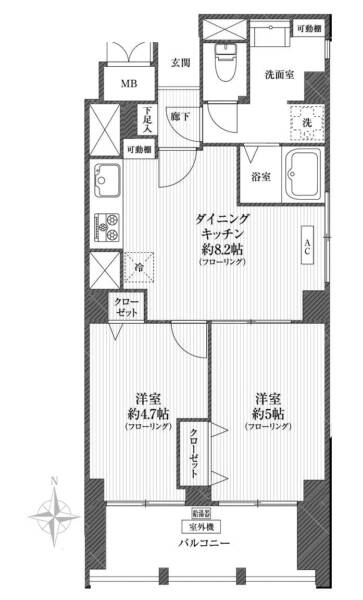 ニュー高円寺コーポラス6階間取図