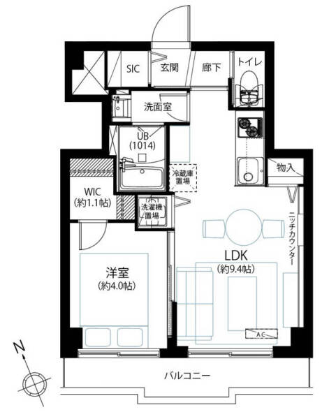 下高井戸ハイツ402間取図