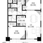 ライオンズマンション箱崎町509間取図