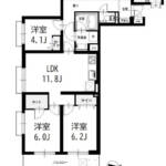 百花園パークファミリア111間取図