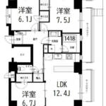 ライオンズマンション北千住第３801間取り