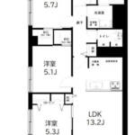 東急ロワール駒沢301間取図