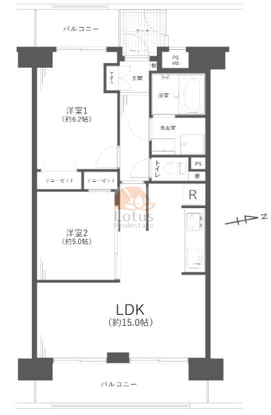 東急ドエルアルス千住509間取図