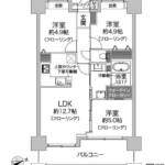 ロータリーパレス北千住604間取り