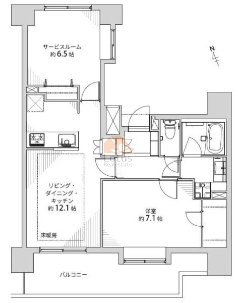 グランフラッツ北千住907間取図