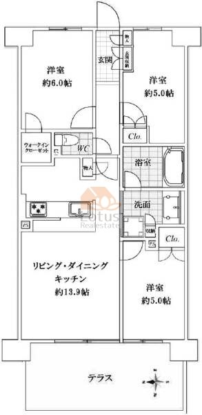 パークゲートメイツ西新井108間取図