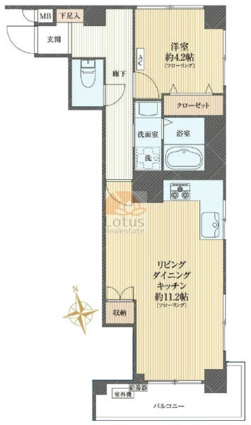 東中野マンション3階間取図