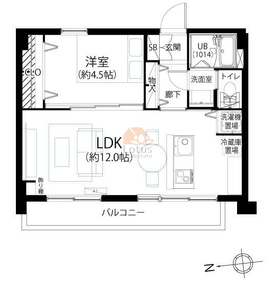 城北台マンション204間取図