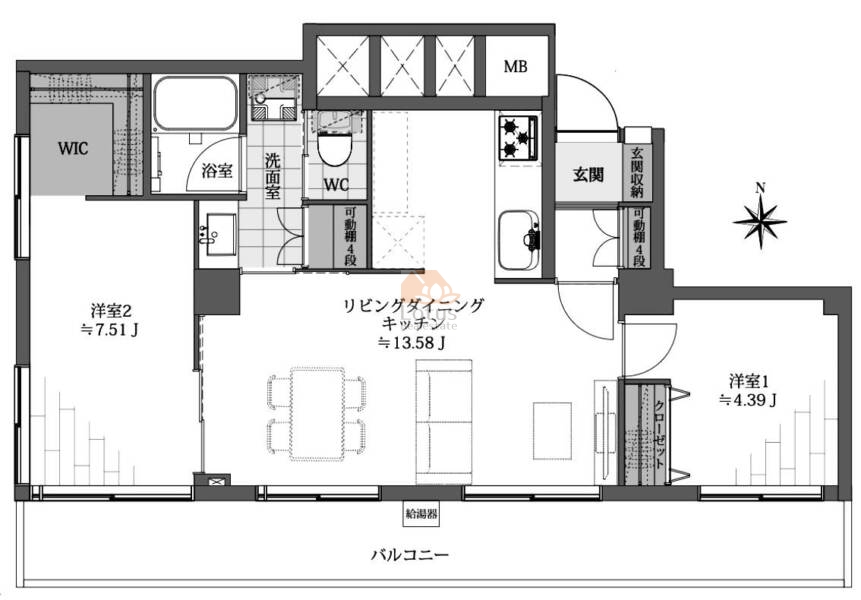 荻窪パークマンション505間取図