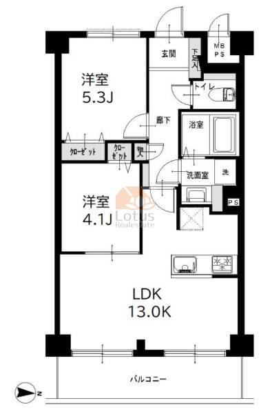 ライオンズマンション小岩第５413間取図