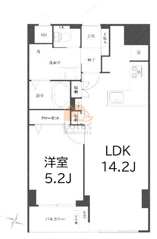 東急ドエルアルス音羽7階間取図