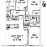 ライオンズ東大島リバーフィールド804間取り