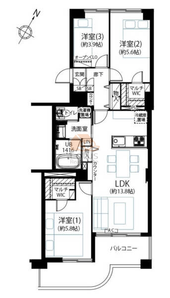 コンテ西葛西1006間取図