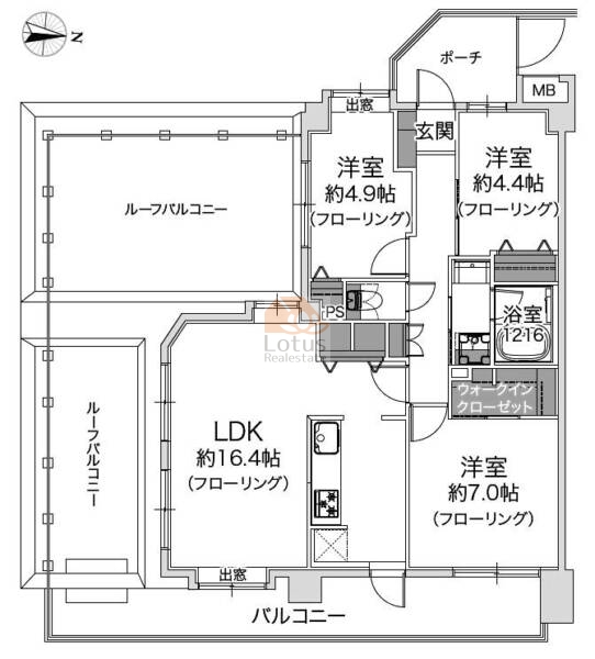 キャニオングランデ練馬北町404間取（3LDK）