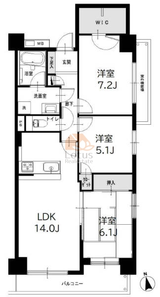 北葛西パークホームズ207間取図