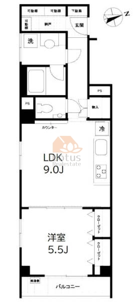 マンションヴィップ東日本橋801間取（1SLDK）