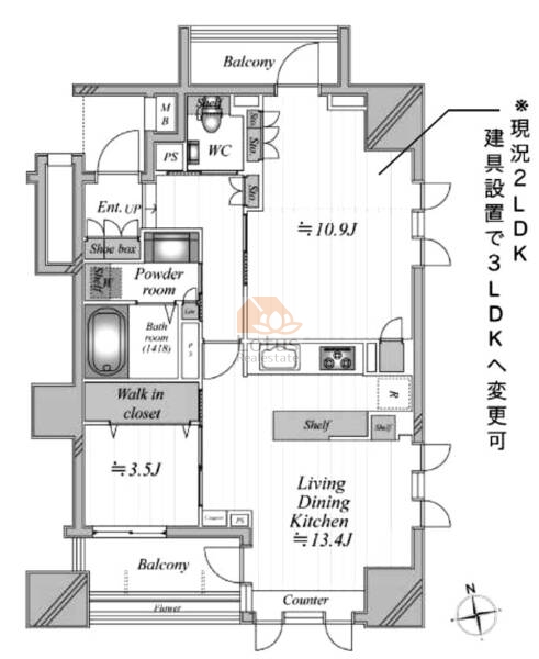 ザパークハウス上野608間取図