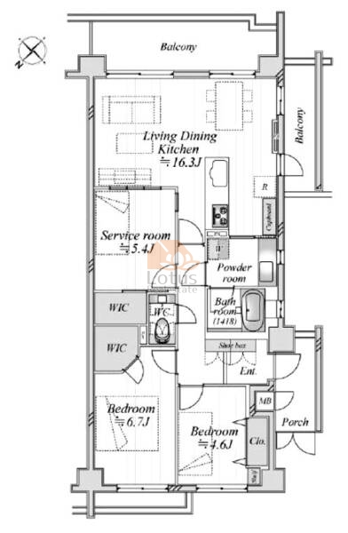 パロス祐天寺205間取図