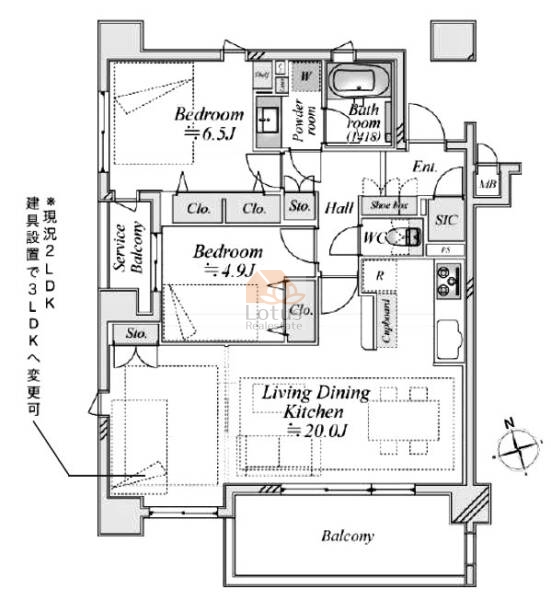 イトーピアマイズ池袋1201間取図