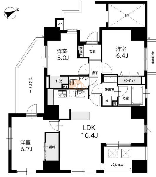 プレシャスコート中葛西1001間取図