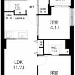 マンション第１明大前1105間取図