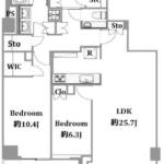 ウエリス代官山猿楽町テラス206間取図