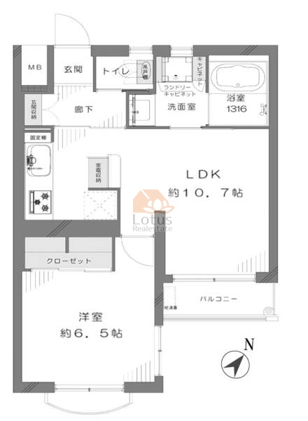 キャッスルマンション荒木町204間取図